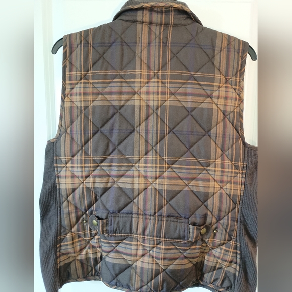 Lauren Quilted Plaid Vest Ladies L - Picture 3 of 12